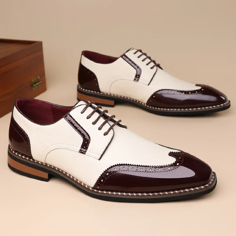 Elvaris Brogue Leather Shoes