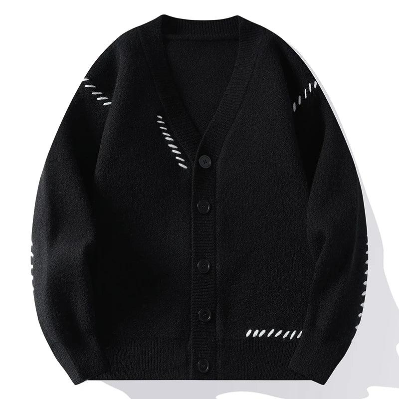 Henry Patchwork Knitted Cardigan - Redwood Main