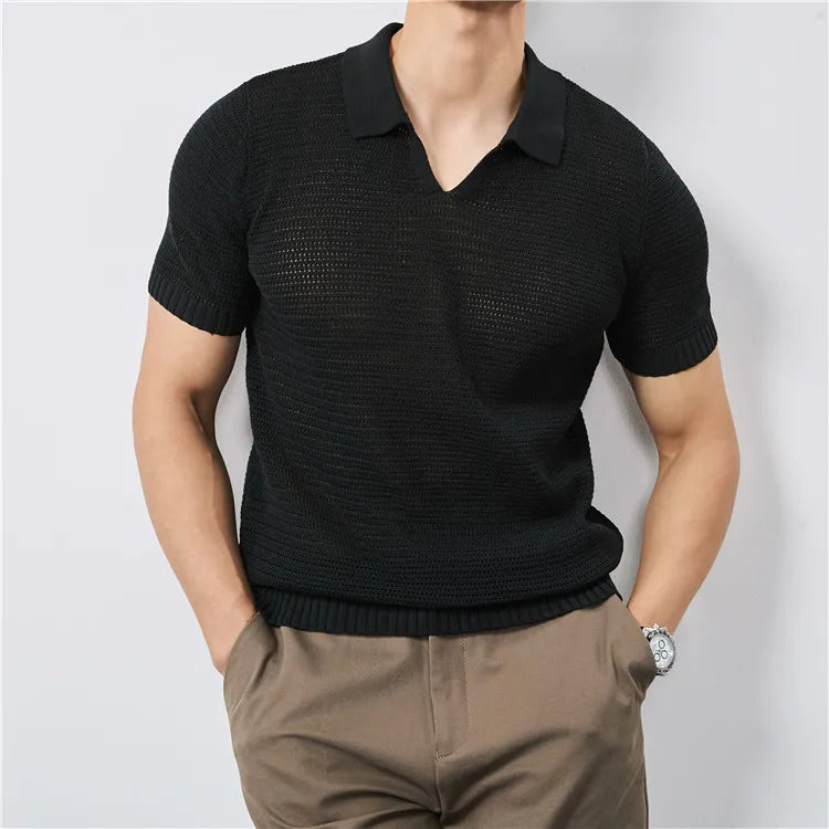 Toscano Knit Polo - Redwood Main
