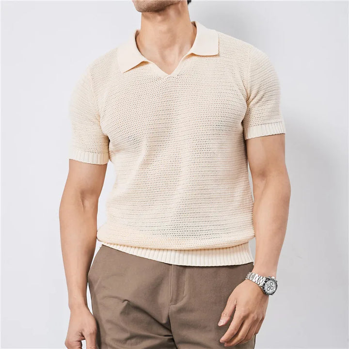 Toscano Knit Polo - Redwood Main