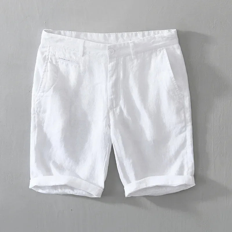 Coastline Linen Shorts - Redwood Main