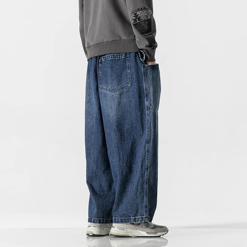 Vintage Baggy Denim Trousers - Redwood Main