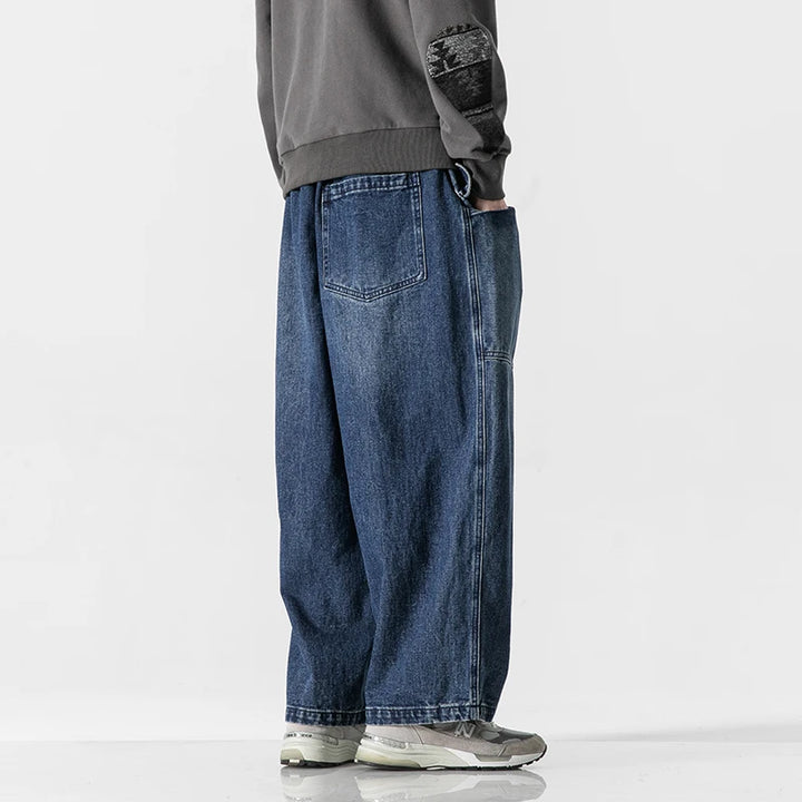 Vintage Baggy Denim Trousers - Redwood Main