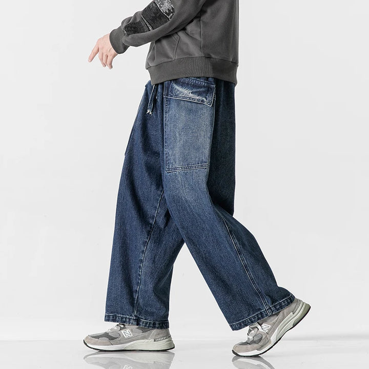 Vintage Baggy Denim Trousers - Redwood Main