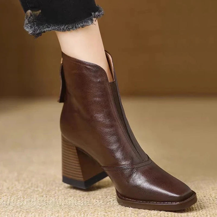 Ambria Leather Heel Boots