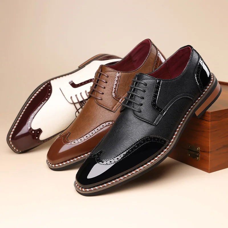 Elvaris Brogue Leather Shoes