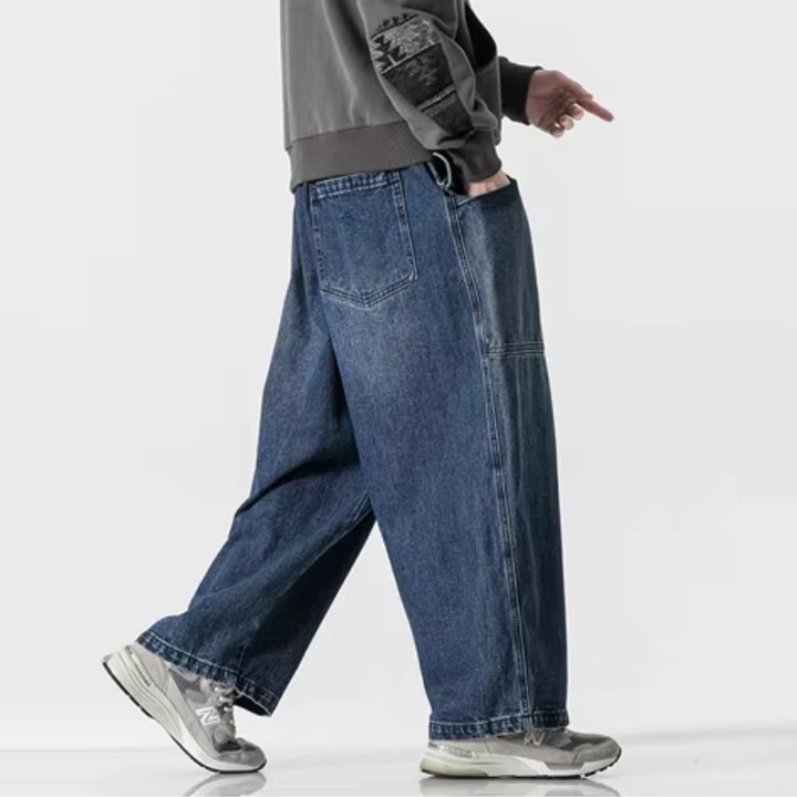 Vintage Baggy Denim Trousers - Redwood Main