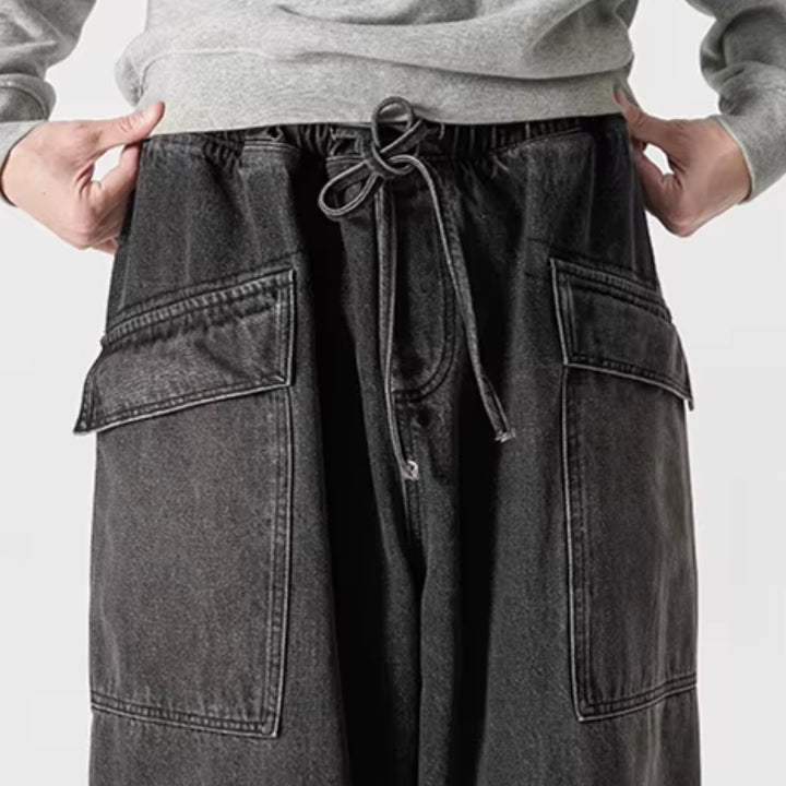 Vintage Baggy Denim Trousers - Redwood Main