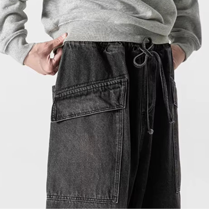 Vintage Baggy Denim Trousers - Redwood Main