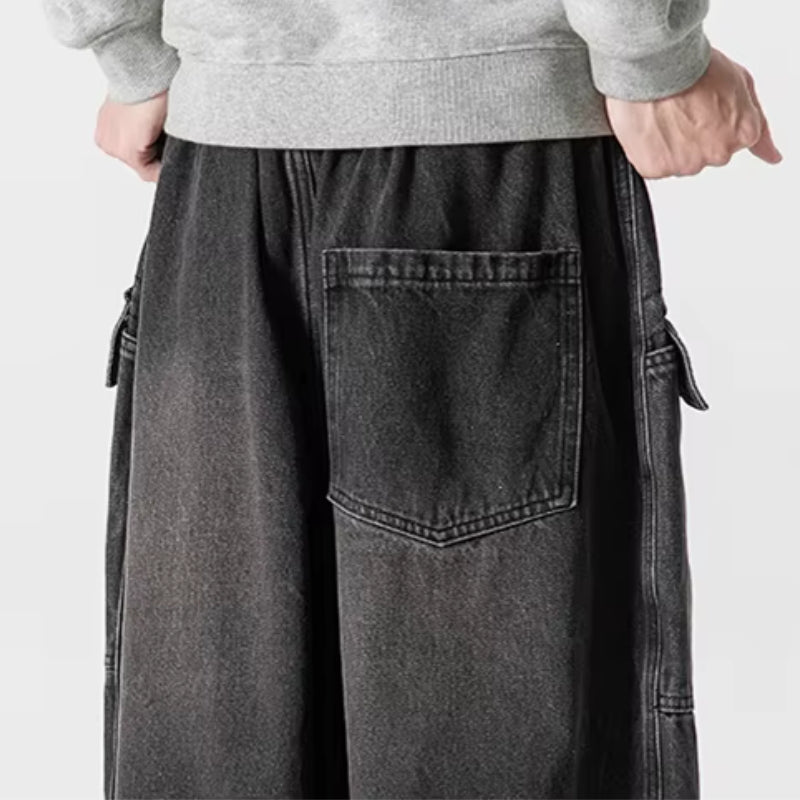 Vintage Baggy Denim Trousers - Redwood Main