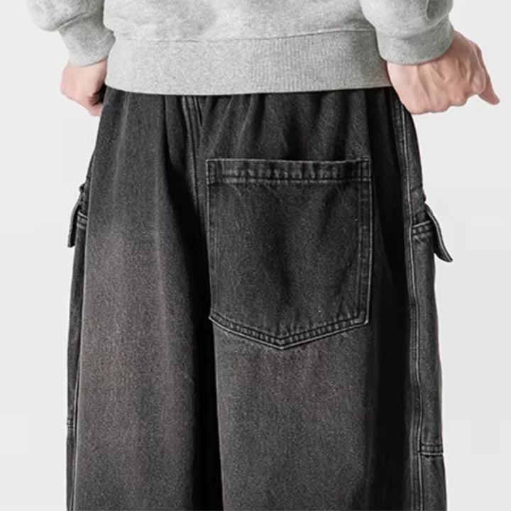 Vintage Baggy Denim Trousers - Redwood Main