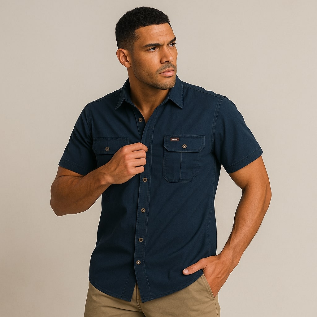 Bravark Cotton Shirt - Redwood Main