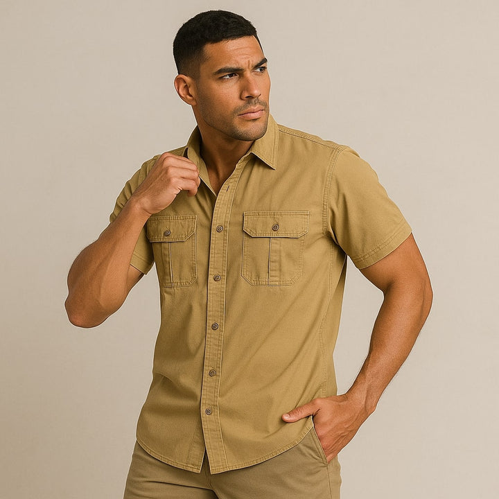 Bravark Cotton Shirt - Redwood Main